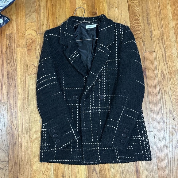 Anine Bing Kaia Double Breasted Blazer Black Plaid Size Small - Picture 4 of 5